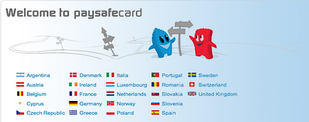 paysafe cad image of various partisipating countries